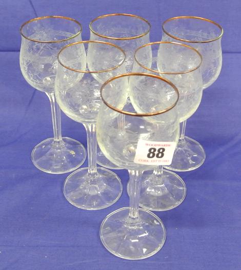 Sold at Auction: Four Waterford Crystal Clarendon Ruby Red Martini Glasses